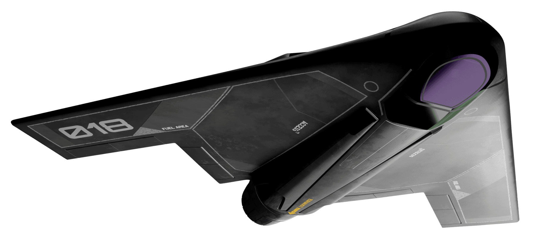 USAvionix Delta drone facing right